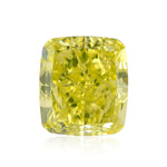 1.01 Carat Fancy Intense Greenish Yellow Cushion Diamond SI1 GIA