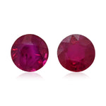 Rubino rotondo rosso da 2,33 carati