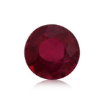 Rubino rosso rotondo da 0,68 carati del MOZAMBICO