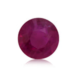 Rubino birmano rotondo rosso da 0,61 carati