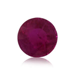 Rubino birmano rotondo rosso da 0,70 carati