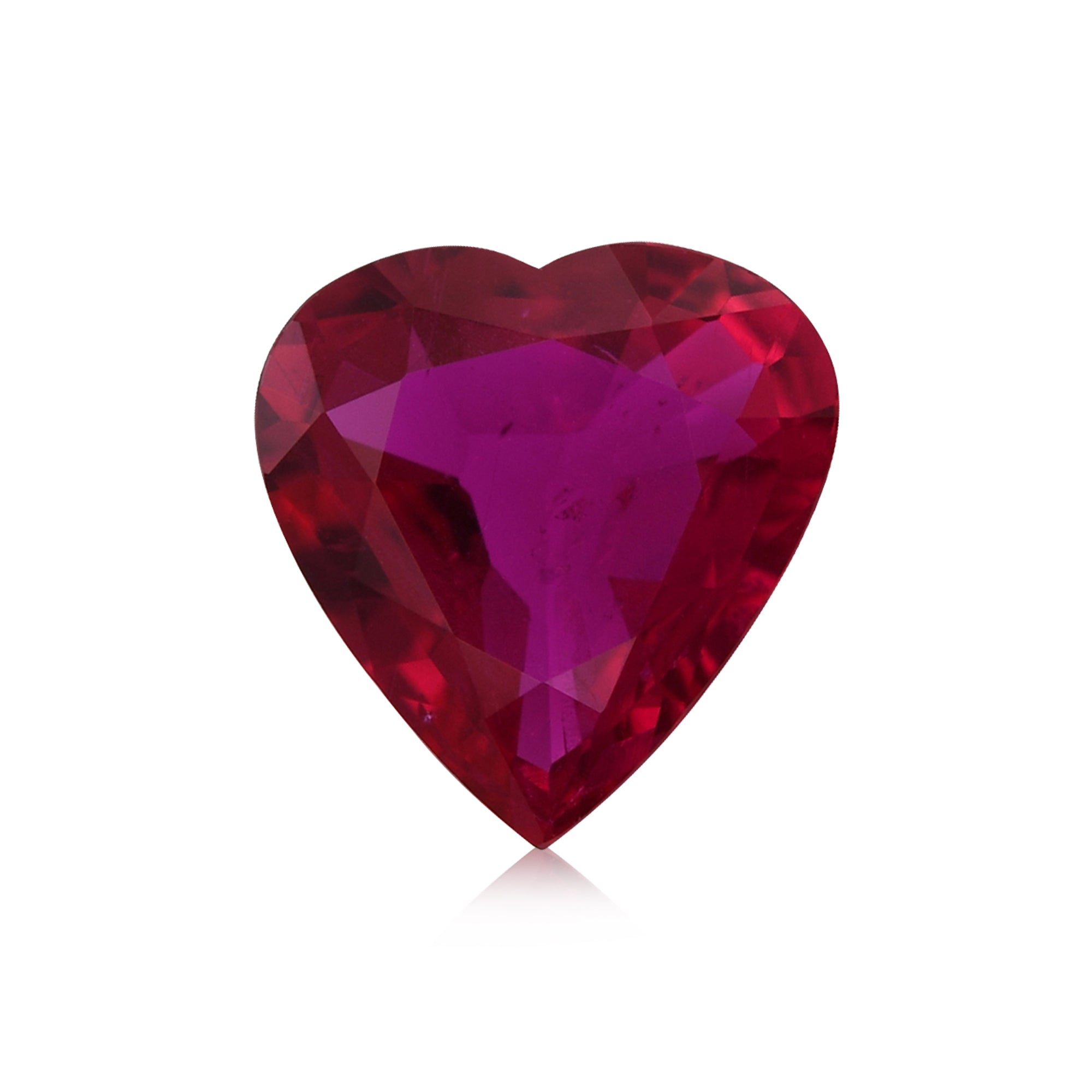 0.90 Carat Red MOZAMBIQUE Heart Ruby GIA | LEIBISH