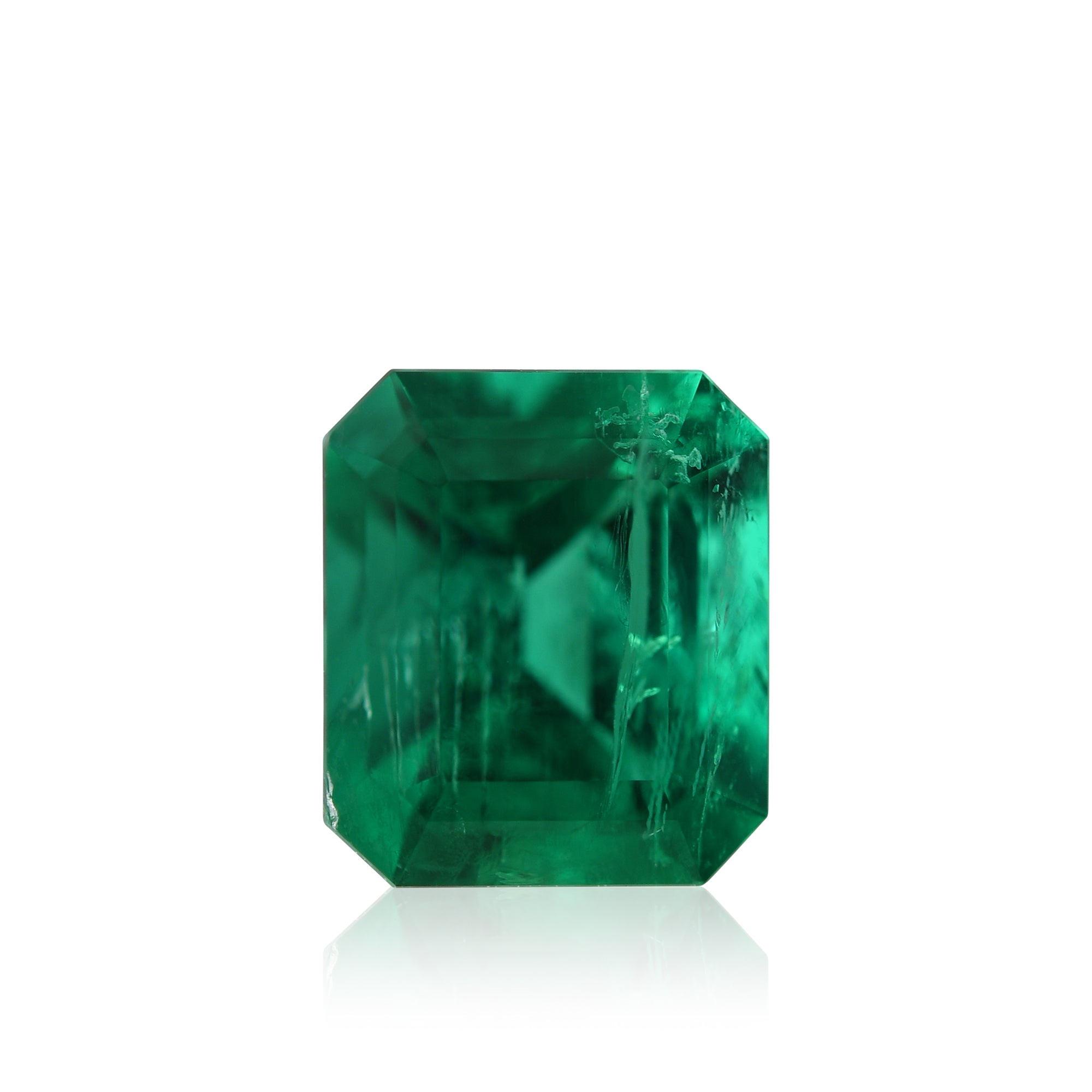 標本 French Guiana Esmeraldas coerulea 13mm 1.64 Carat Green COLOMBIAN Emerald Emerald MUZO & CD | LEIBISH