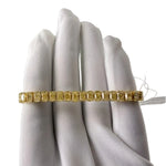 Light Yellow Cushion Diamond Tennis Bracelet
