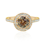 Fancy Brown Diamond Halo Ring