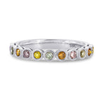 Lilies Collection- Multicolor Diamond Bezel Band Ring