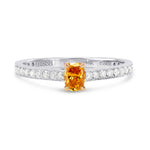 Fancy Vivid Orange Yellow Oval Diamond Ring