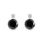 Natural Unheated Fancy Black Diamond Earrings