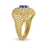 Sapphire & Diamond Designer Ring