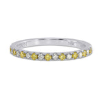 Fancy Intense Yellow and White Diamond Band Ring