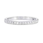 Diamond Half-Eternity Ring with Milgrain