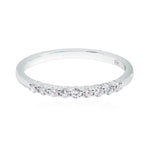 Anello a fascia White Diamond con 9 diamanti