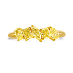 Mix Shape Fancy Yellow Diamond Band Ring