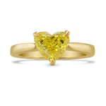 Fancy Intense Yellow Heart Diamond Solitaire Ring