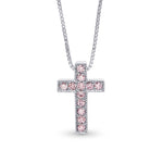 Fancy Pink Diamond Cross Pendant