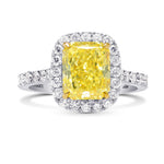 Fancy Intense Yellow Radiant Diamond Carriage Halo Ring