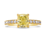 Fancy Light Yellow Cushion Diamond Engagement Ring