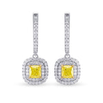 Double Halo Drop Earring Settings