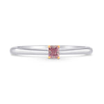 Fancy Intense Purplish Pink, Radiant Diamond Solitaire Ring