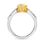 Fancy Yellow Pear Diamond Ring