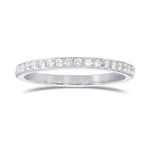 Milgrain Half Eternity Diamond Ring