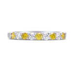 Fancy Vivid Yellow Diamond Band Ring