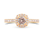 Fancy Light Pink Diamond Halo Ring