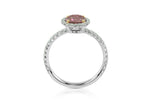 Fancy Deep Pink Round Diamond Halo Ring