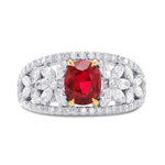 Unheated Ruby & Diamond Dress Ring