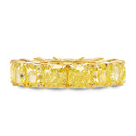 Fancy Yellow Cushion Diamant Vollety-Ring