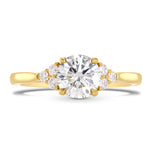Fancy Gray Round Diamond Accent Ring