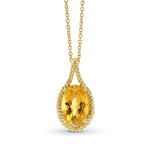 Orange Citrine Drop Pendant