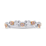 Pink Diamond Floral Band Ring