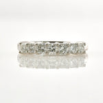 Cushion White Diamond Band Ring