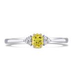 Fancy Intense Yellow Hexagonal Diamond Ring