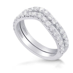 Custom Contoured Diamond Band Rings