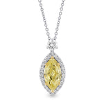 Fancy Intense Yellow Marquise Diamond Pendant