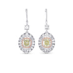 Extraordinary Green Diamond Drop Earrings