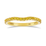 Contoured Fancy Intense Yellow Diamond Half Eternity Ring