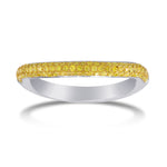 Fancy Intense Yellow Pave Diamond Band Ring