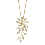Branch Motif Marquise Diamond Pendant