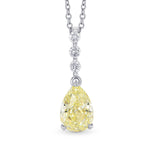 Fancy Light Yellow Pear Diamond Drop Pendant