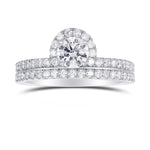 Runder Brillant Trauring-Set (Ring und Band)