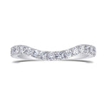 Contoured Diamond Half Eternity Wedding Ring