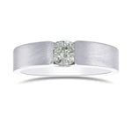 Fancy Light Green Cushion Diamond Solitaire Band