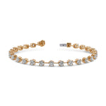 سوار مرصع بأحجار الماس المستديرة اللامعة