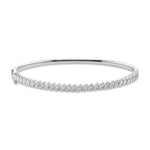 Pear Shape Diamond and Platinum Bangle