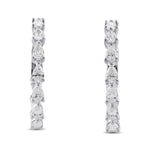 0.81"/20MM Pear Diamond Hoop Earrings