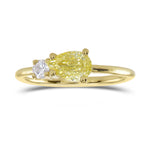 Fancy Light Yellow Pear Diamond Ring