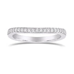 Contoured Diamond Wedding Band